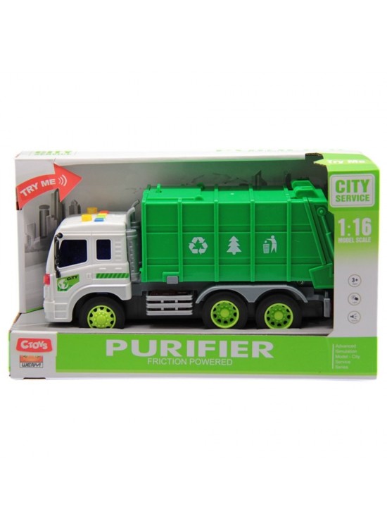 Ctoy Sesli Ve Pilli Çöp Kamyonu 1:16 Ctoy Sesli Ve Pilli Çöp Kamyonu 1:16