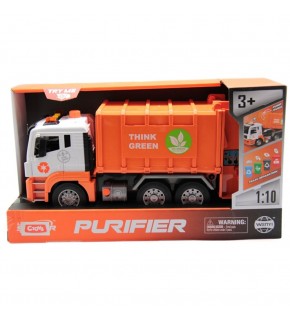 Ctoy Sesli Ve Pilli Çöp Kamyonu Turuncu