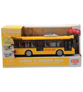 Ctoy Sesli Ve Pilli Okul Otobüsü 1:16