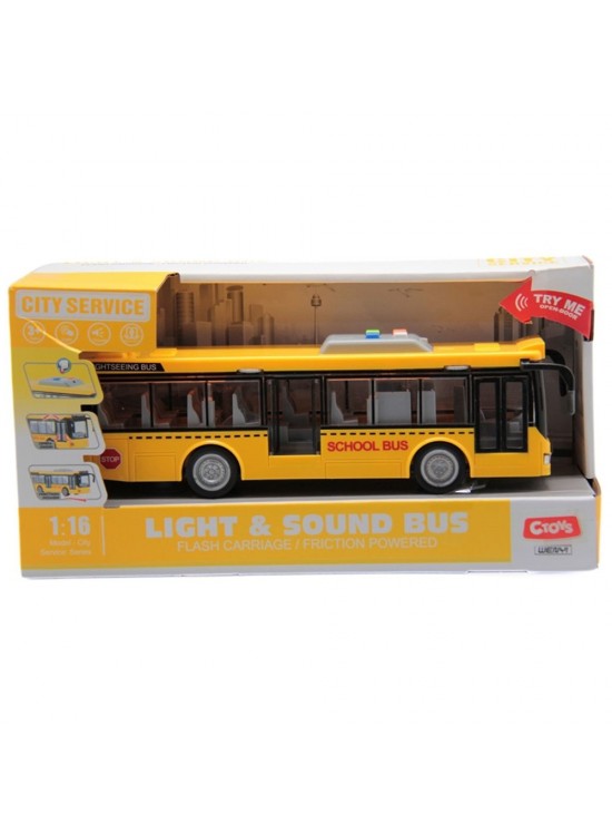Ctoy Sesli Ve Pilli Okul Otobüsü 1:16