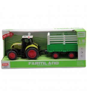 Ctoy Sesli Ve Pilli Römorklu Traktör 1:16