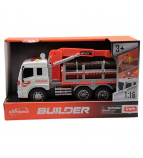 Ctoy Sesli Ve Pilli Vinçli Kütük Taşıyıcı