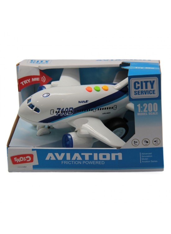 Ctoy Sesli Ve Pilli Yolcu Uçağı Tek Katlı