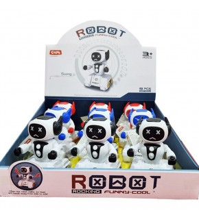 Ctoy Sürtmeli Sürtmeli Mini Stantlı Robot 3 Ass