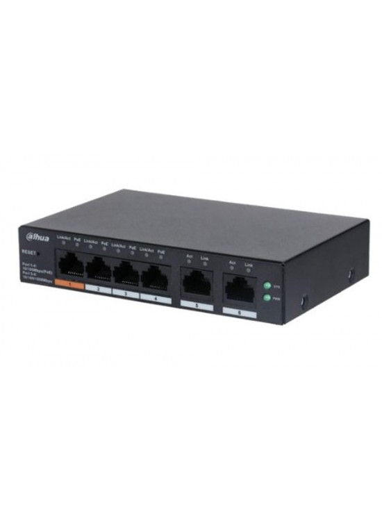 Dahua CS4006-4ET-60 4FE PoE Port (60W), 2GE Uplink Cloud Managed Switch