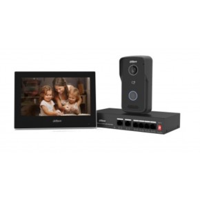 Dahua DHI-KTP03 IP Intercom Kit- Kutu İçeriği  (Dış Ünite + 7" TFT İç Ekran +Switch)