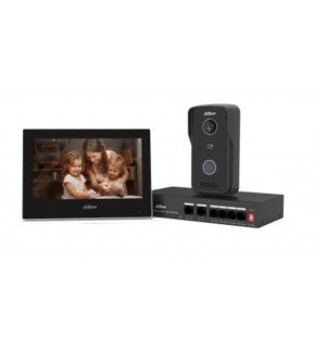 Dahua DHI-KTP03 IP Intercom Kit- Kutu İçeriği  (Dış Ünite + 7" TFT İç Ekran +Switch)