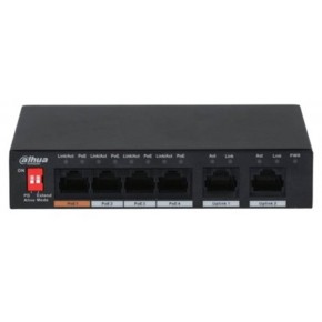 Dahua PFS3006-4ET-60 6 Port 10-100 (4 Poe + 2fe Uplınk Toplam 60W Poe)