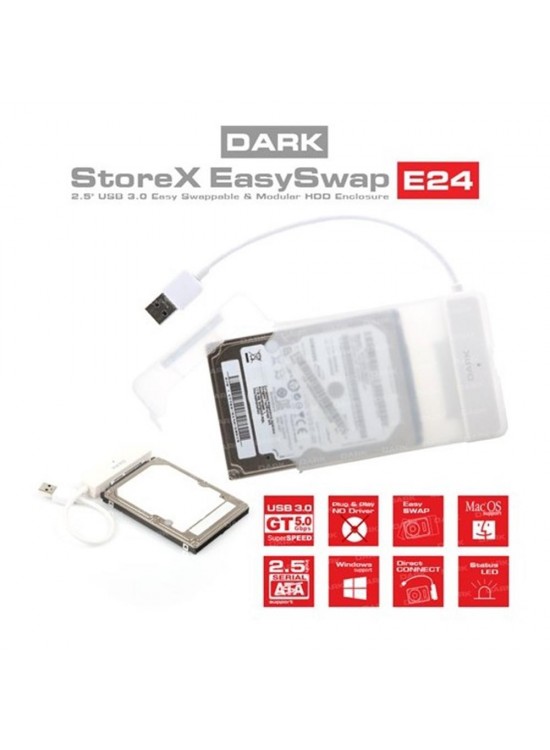 Dark DK-AC-DSE24U3 torex E24 2.5" USB 3.0 SATA Dark DK-AC-DSE24U3 torex E24 2.5" USB 3.0 SATA