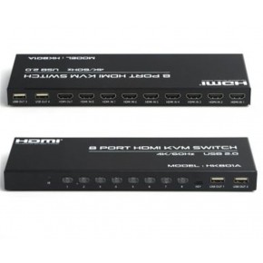 Dark " DK-AC-KVMHD8X1"   8 port 4K 60Hz HDMI KVM Switch