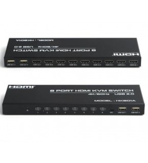 Dark " DK-AC-KVMHD8X1"   8 port 4K 60Hz HDMI KVM Switch