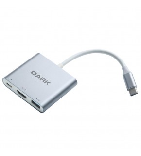 Dark DK-AC-U31X32 3in1 USB3.1 Type C Erkek-USB3.0-HDMI (4K UHD)-USB3.1 Type C Şarj