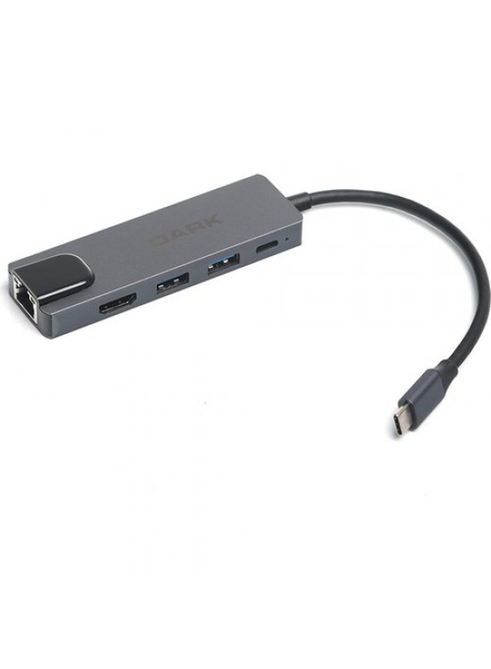 Dark DK-AC-U31X46 5i 1 Arada USB 3.1 Type-C to Ethernet - HDMI - USB 65W Port Çoklayıcı HUB