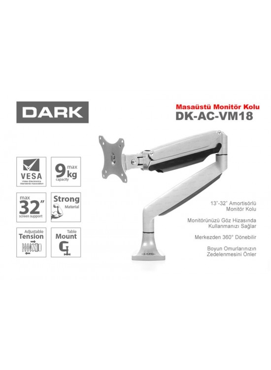 Dark DK-AC-VM-18 1x13"-32" Monitör Destekli Dark DK-AC-VM-18 1x13"-32" Monitör Destekli