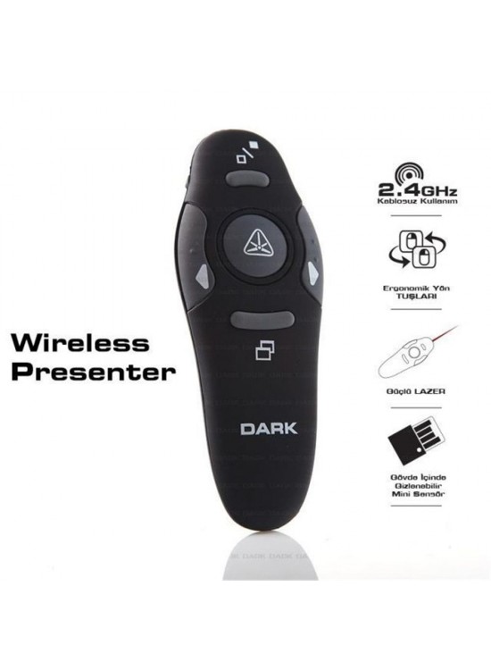 Dark DK-AC-WP03, USB, Kablosuz Presenter RF,Sunum Dark DK-AC-WP03, USB, Kablosuz Presenter RF,Sunum