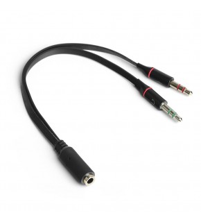 Dark DK CB AUC04  2x3.5mm Stereo Dişi - 4pin 3.5mm Stereo Erkek Y Splitter Kablo