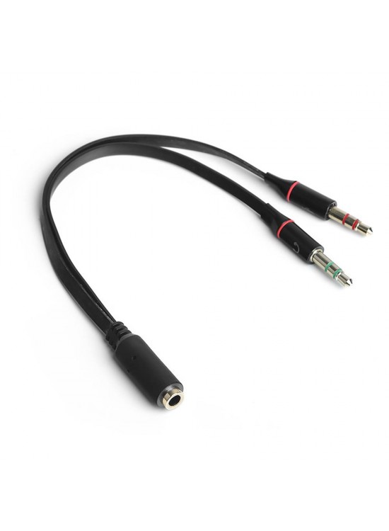 Dark DK CB AUC04  2x3.5mm Stereo Dişi - 4pin 3.5mm Stereo Erkek Y Splitter Kablo