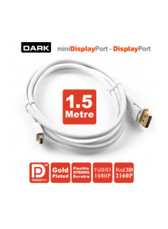 Dark DK-CB-DPXMDPL150 1.5 Metre Mini DisplayPort - Display Port Kablo Dark DK-CB-DPXMDPL150 1.5 Metre Mini DisplayPort - Display Port Kablo
