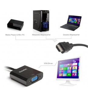 Dark DK-HD-AHDMIXVGA4 HDMI -  VGA Dönüştürücü