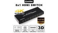 Dark DK-HD-SW8X1 Full HD 8 Giriş 1 Çıkışlı Uzaktan Kumandalı HDMI Switch (Seçici) Dark DK-HD-SW8X1 Full HD 8 Giriş 1 Çıkışlı Uzaktan Kumandalı HDMI Switch (Seçici)