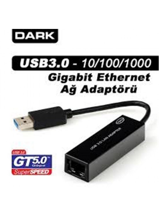 Dark DK-NT-3UGLAN USB 3.0 Gigabit Ağ Adaptörü Dark DK-NT-3UGLAN USB 3.0 Gigabit Ağ Adaptörü