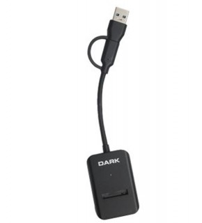 Dark USB-A + USB-C 10- M Key M.2 NVMe SSD Taşınabilir  Disk Yerleştirme Adaptörü DK-AC-DSEM3