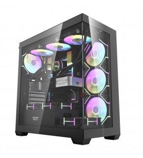 darkFlash DS900-B 650W 80+ Power Supply 4-12cm ARGB  Fan Siyah Kasa