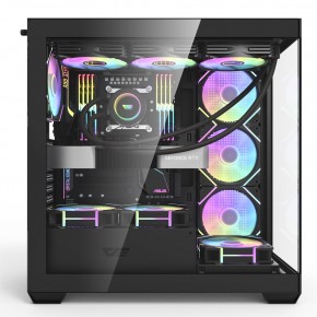 darkFlash DS900-B 650W 80+ Power Supply 4-12cm ARGB  Fan Siyah Kasa