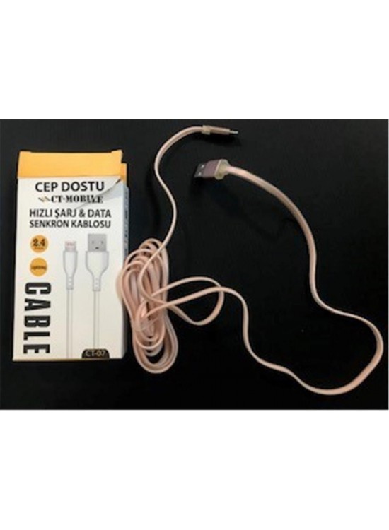 Dataline Ct-07 2.4a Lightning Data Kablosu Hızlı Şarj 1,5mt Dataline Ct-07 2.4a Lightning Data Kablosu Hızlı Şarj 1,5mt