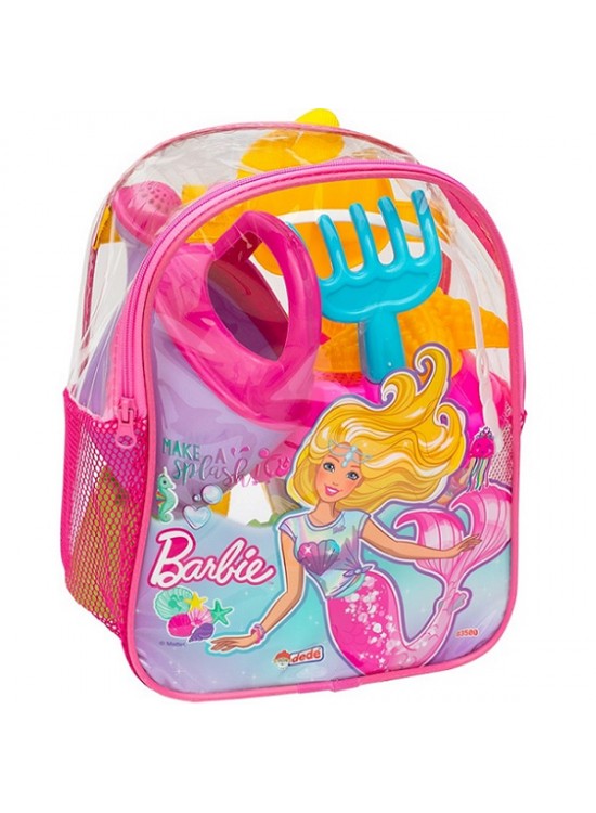 Dede Oyuncak Barbie Resimli Sırt Çantalı Plaj Set 03500