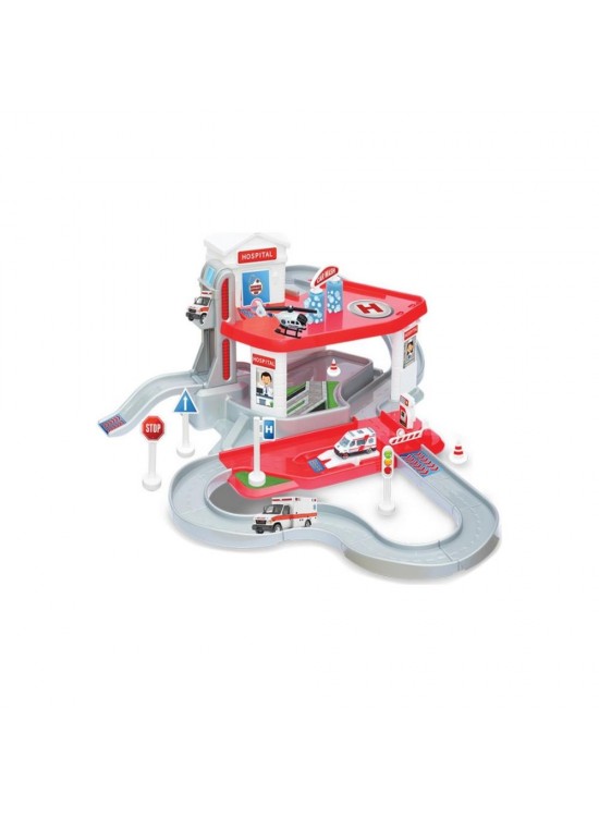 Dede Oyuncak İki Katlı Hastane Garaj Set Ve Mega Pisti 03347