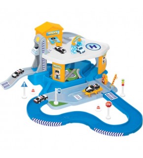 Dede Oyuncak İki Katlı Polis Garaj Set Ve Mega Pist 03348