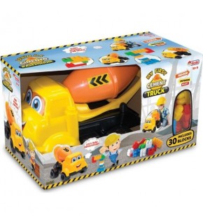Dede Oyuncak Kutulu Büyük Çimento Kamyonum Bloklu 30 Parça 03433
