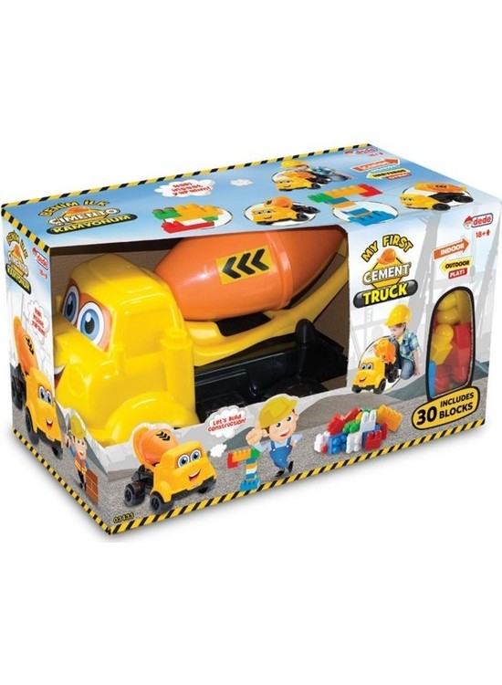Dede Oyuncak Kutulu Büyük Çimento Kamyonum Bloklu 30 Parça 03433 Dede Oyuncak Kutulu Büyük Çimento Kamyonum Bloklu 30 Parça 03433