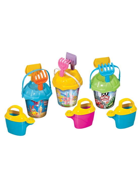 Dede Oyuncak Resimli Küçük Kova Set (Suluklu )