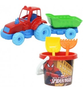 Dede Oyuncak Spiderman Traktör Plaj Set 03514