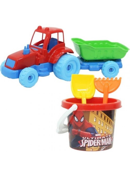 Dede Oyuncak Spiderman Traktör Plaj Set 03514