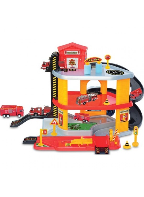 Dede Oyuncak Üç Katlı İtfaiye Garaj Seti 03345