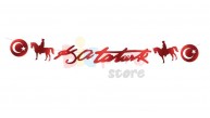 Dekoratif Banner KAtatürk Kırmızı 16x112cm Dekoratif Banner KAtatürk Kırmızı 16x112cm