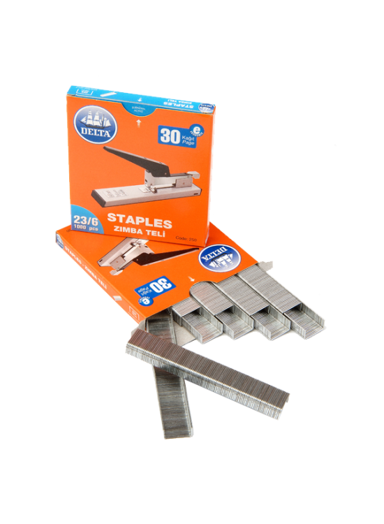 Delta Zımba Teli 1000 Lİ 30 Syf 23/6 250 (1 Adet) Delta Zımba Teli 1000 Lİ 30 Syf 23/6 250 (1 Adet)