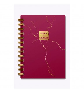 Denden Altın Spiralli Seri Mermer Kırmızı 17x24