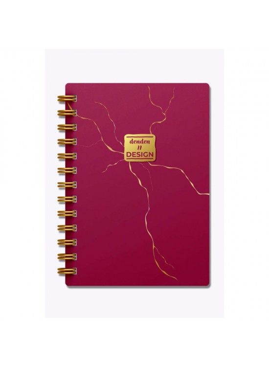 Denden Altın Spiralli Seri Mermer Kırmızı 17x24