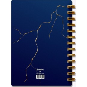 Denden Altın Spiralli Seri Mermer Lacivert 17x24