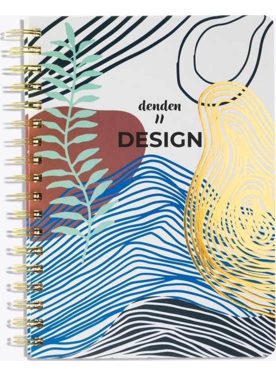 Denden Altın Spiralli Seri Redactar Beyaz 17x24