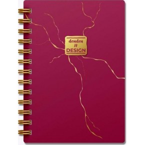 Denden Altın Spiralli Seri Redactar Kırmızı 17x24