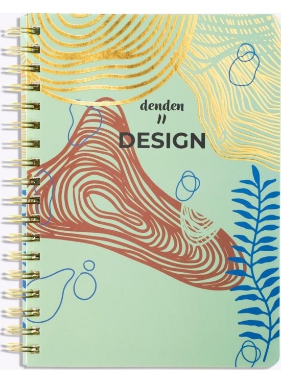 Denden Altın Spiralli Seri Redactar Yeşil 17x24