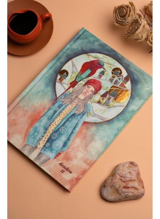 Denden Sert Kapaklı Defter Ayla Acet Yaldız Seri Düş Çizgisi 17x24