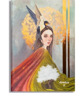 Denden Sert Kapaklı Defter Ayla Acet Yaldız Seri Kalp Atışı 17x24