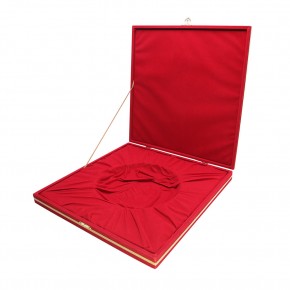 DENİM KIRMIZI KADİFE TABAK KUTUSU (27X27 CM)