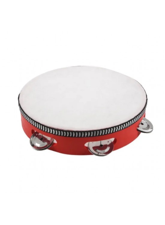 Deri Tef 27Cm 5 Zilli Plastik Kenarlı Deri Tef 27Cm 5 Zilli Plastik Kenarlı